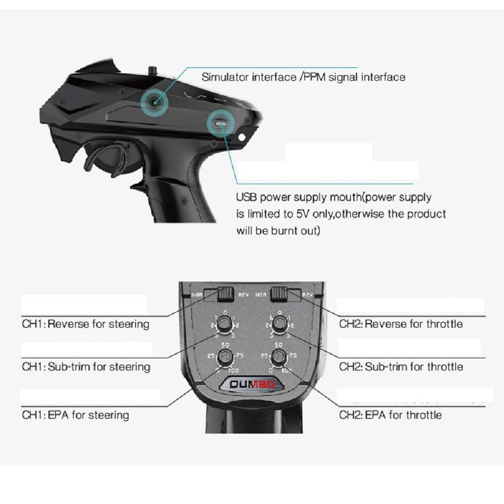 DUMBORC X4 three-switch lights control for RC models.