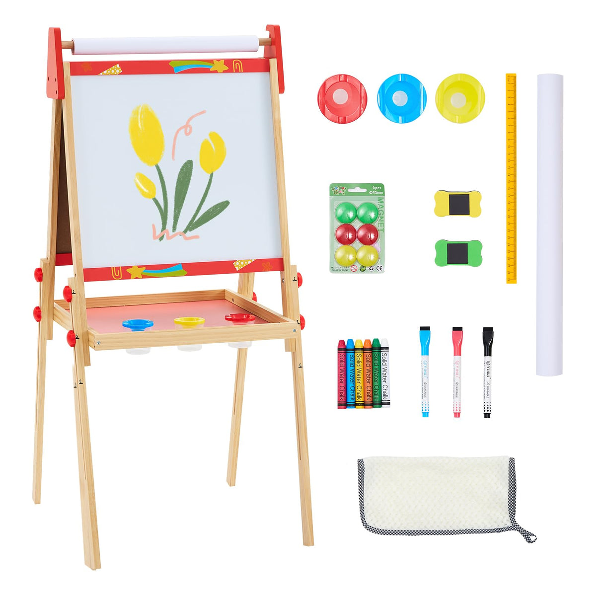 DUMOS adjustable-height easel supports growing artists over the years