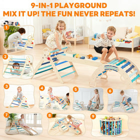 DUMOS Pikler ramp section encouraging balance and confident climbs.