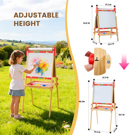 DUMOS kid-friendly easel with smooth edges for safe play