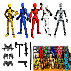 Dumwick Titan 13 action figure unboxing shows compact multi-jointed design for versatile poses