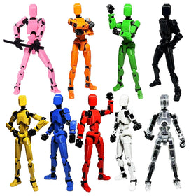 Dumwick Titan13 assembly action figure showing multiple pose options for imaginative play.