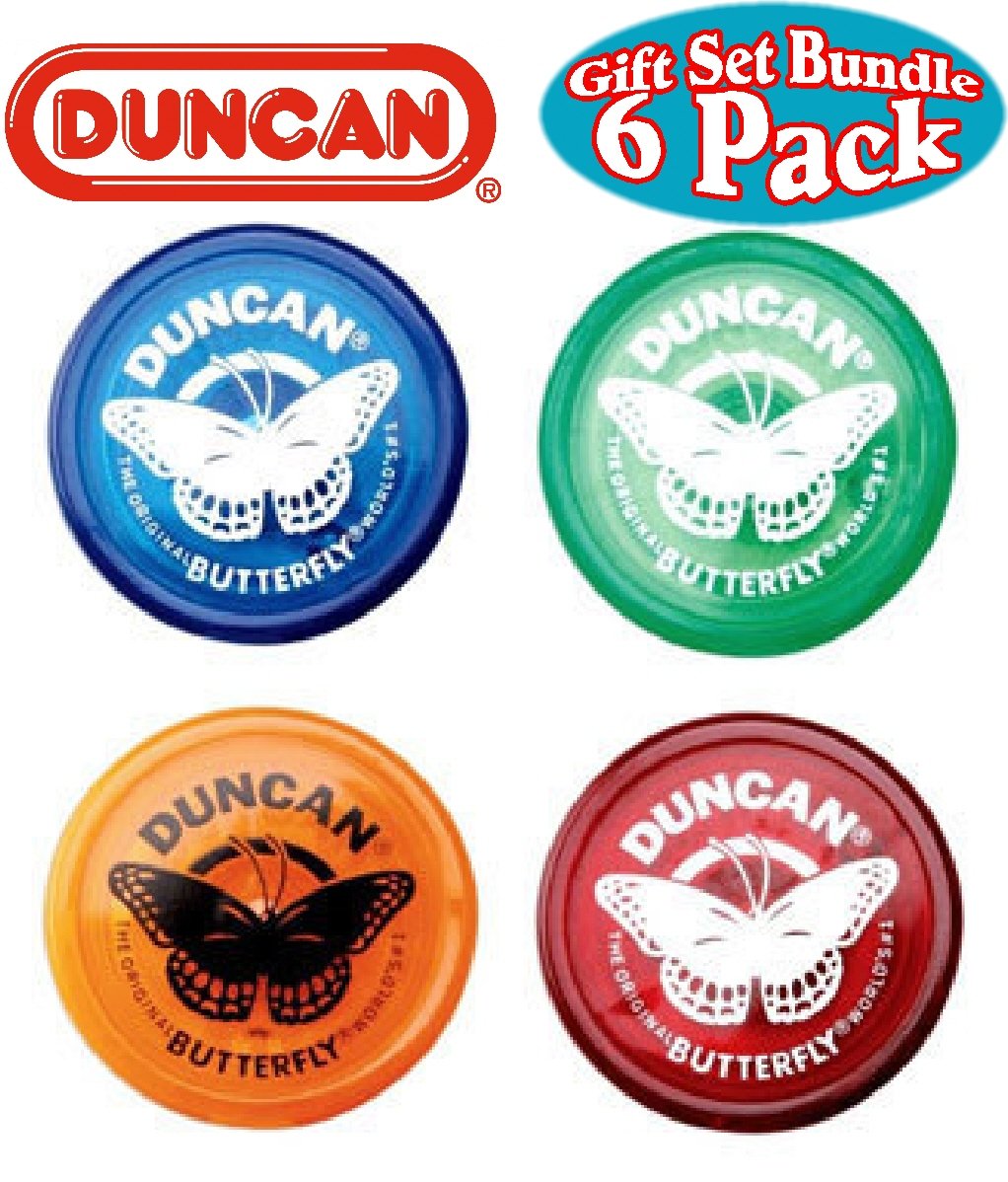 Duncan Butterfly Yo-Yo with durable plastic body and steel axle, smooth spins.