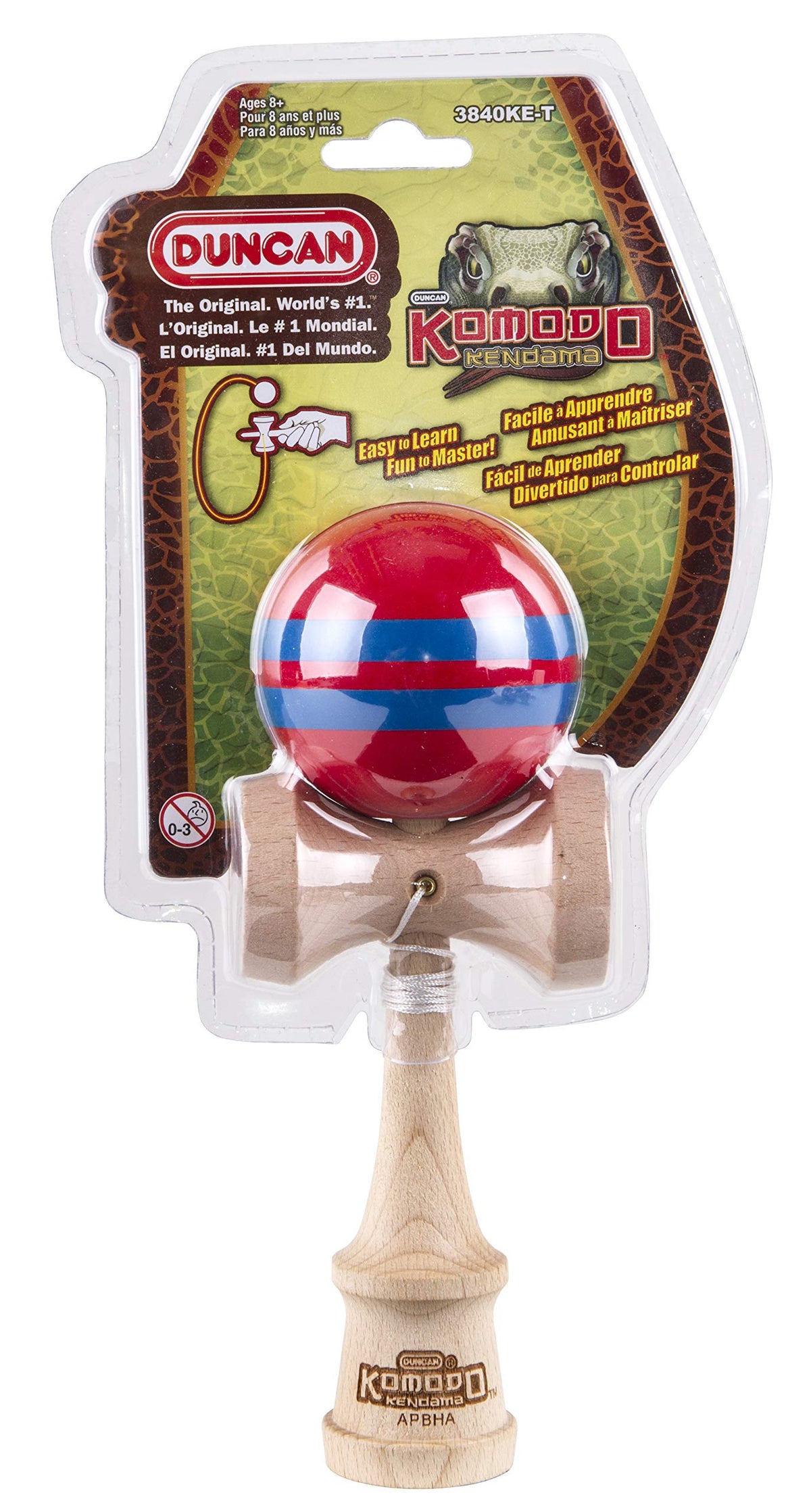 Duncan Komodo Kendama glossy tama finish enhances visibility during play