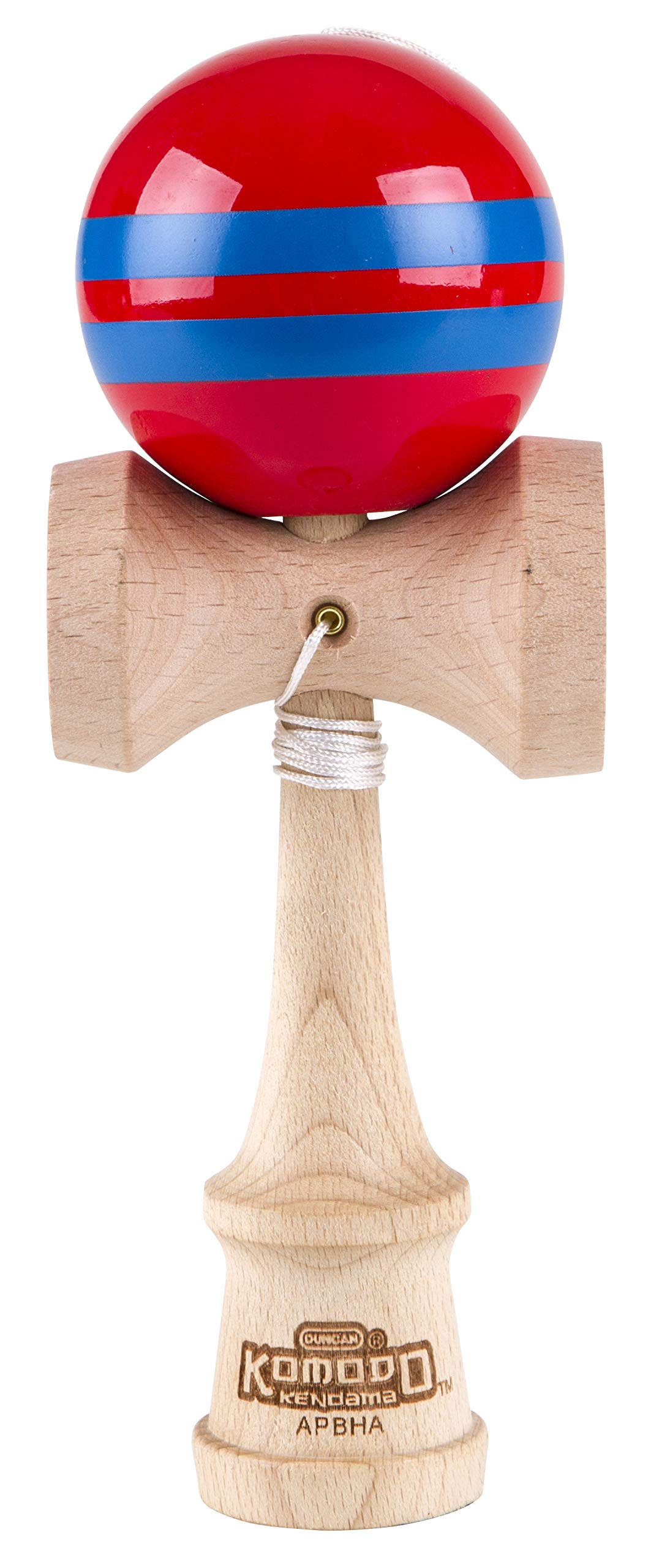 Duncan Komodo Kendama red and blue striped tama ball with durable beechwood