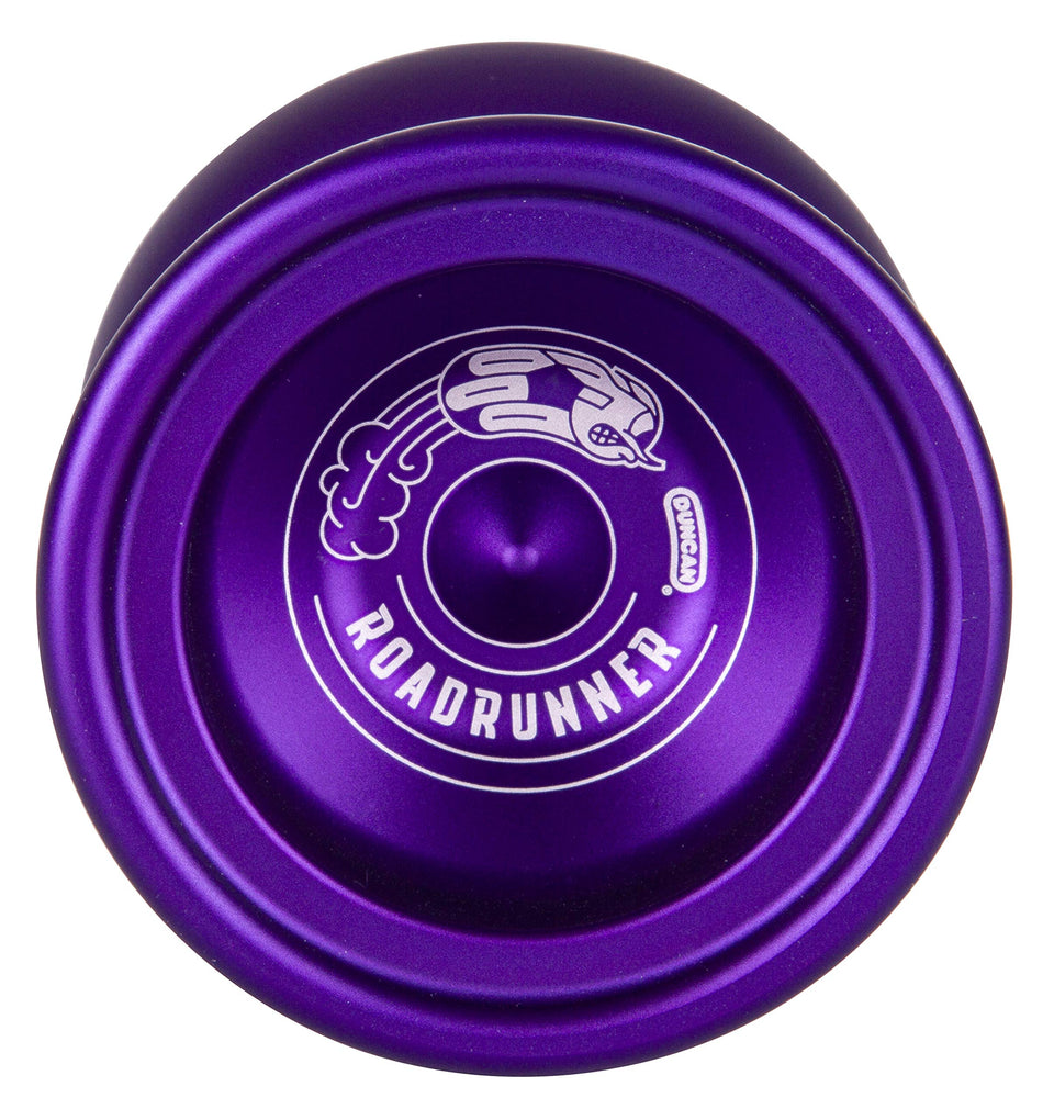 Duncan Roadrunner Yo-Yo purple body for nimble spins and reliable string tracking.
