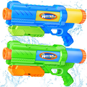 DUNEMEI 600cc water gun front view, easy grip for kids and adults.