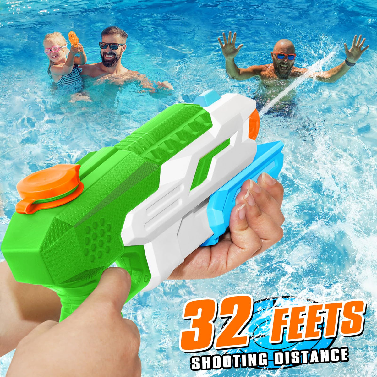 DUNEMEI 6-pack water guns group play ready for competitive water fights.