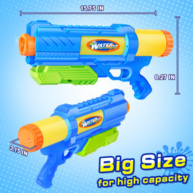 Eight-pack squirt blasters for group play and party fun.
