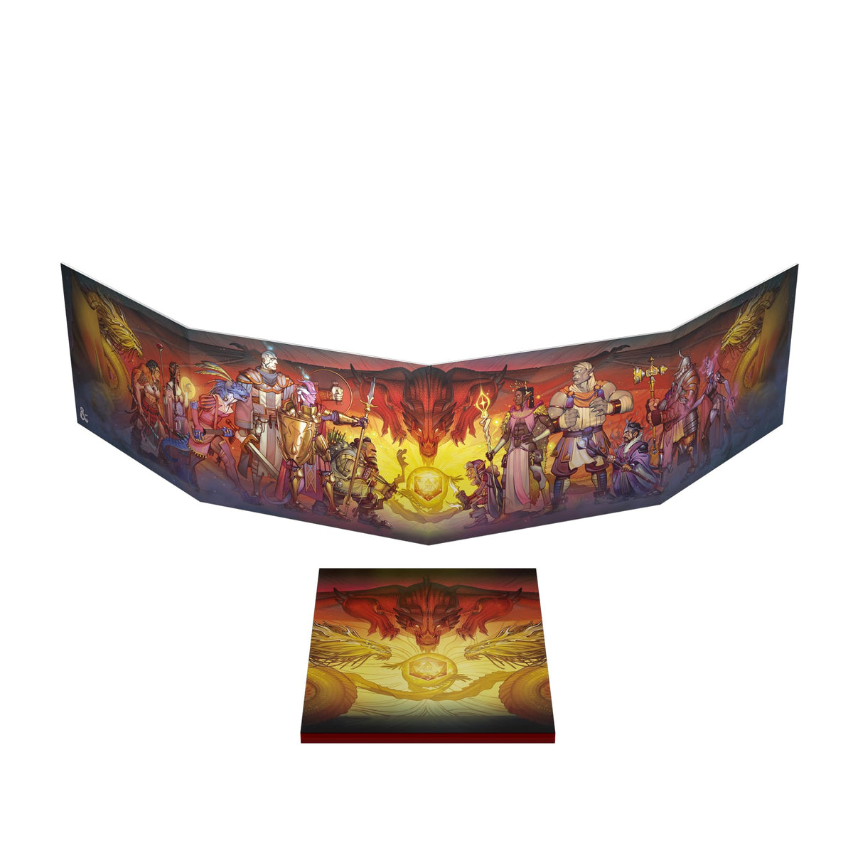 Dungeons & Dragons 2024 DM Screen panorama by Joy Ang enhances table immersion during play.