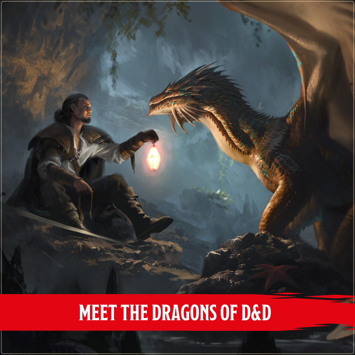 Dungeons & Dragons Dragon Delves brass dragon lair artwork invites treasure-filled exploration.