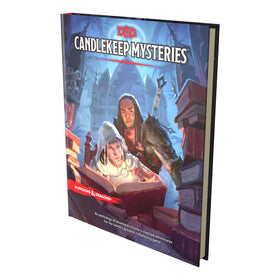 Dungeons and Dragons Candlekeep Mysteries poster map highlights a grand library fortress for immersive exploration.