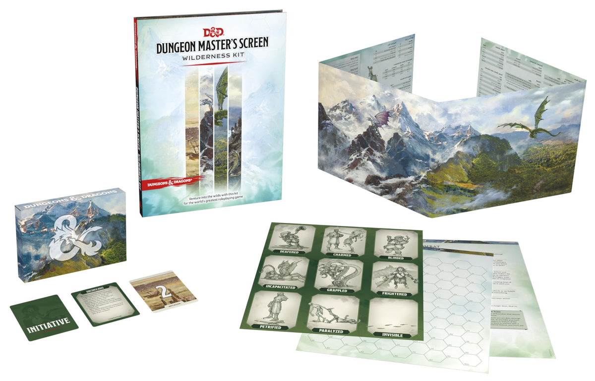 Dungeons & Dragons DM screen wilderness kit for organized wilderness sessions.
