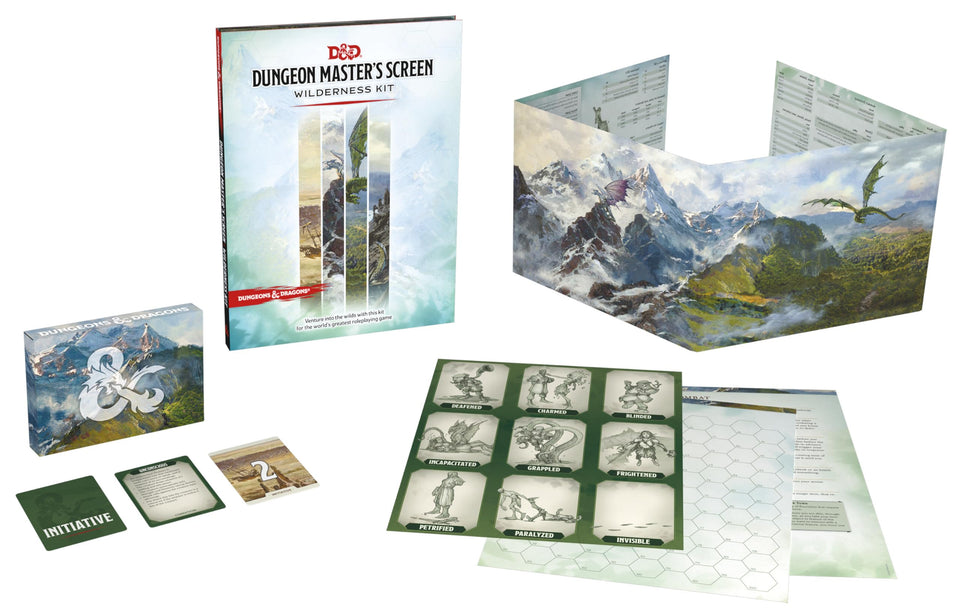 Dungeons & Dragons DM screen wilderness kit for organized wilderness sessions.
