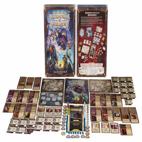 Dungeons & Dragons Lords of Waterdeep Scoundrels Skullport components showcase new pieces for strategic setup.