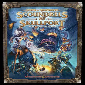 Dungeons & Dragons Lords of Waterdeep Scoundrels Skullport cover art for immersive expansion visuals.