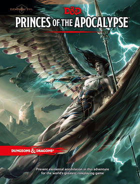Dungeons & Dragons Princes of the Apocalypse cover invites levels 1–15 players into epic fantasy.