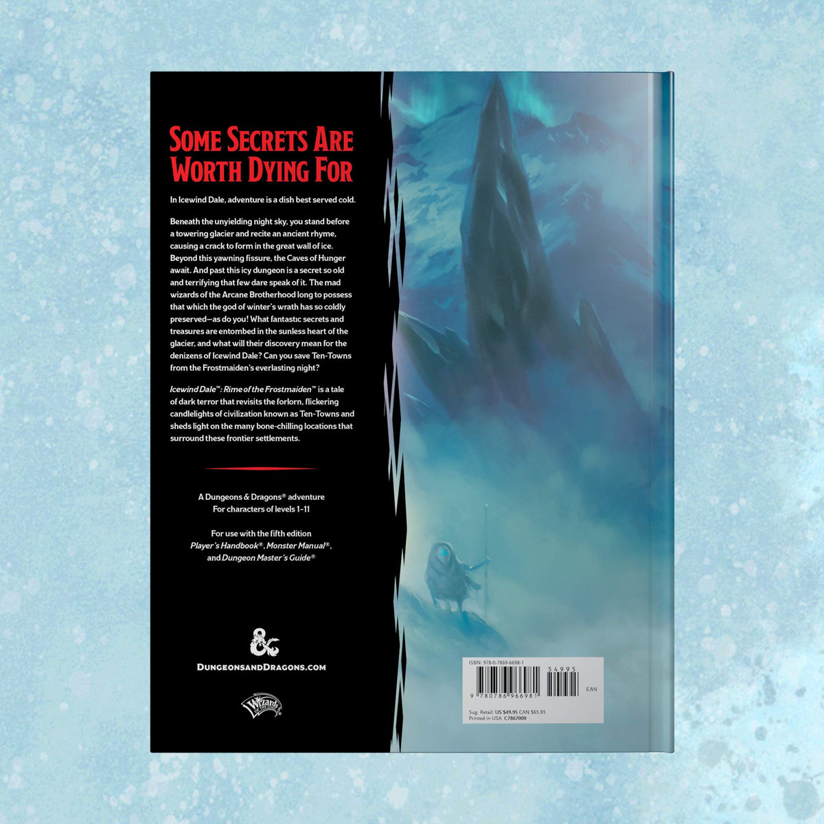 Dungeons & Dragons Icewind Dale spellbook imagery highlighting frost magic possibilities