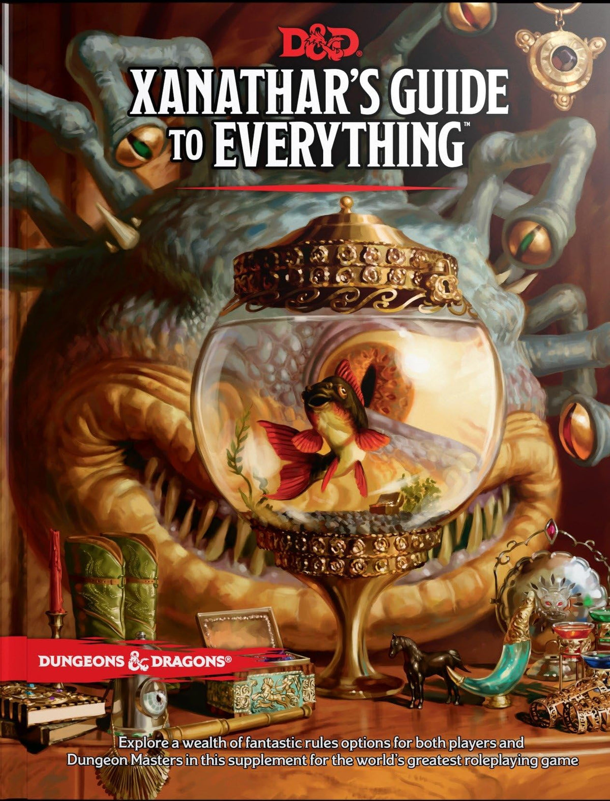 Dungeons & Dragons Xanathar's Guide cover highlighting new rules and campaign options.