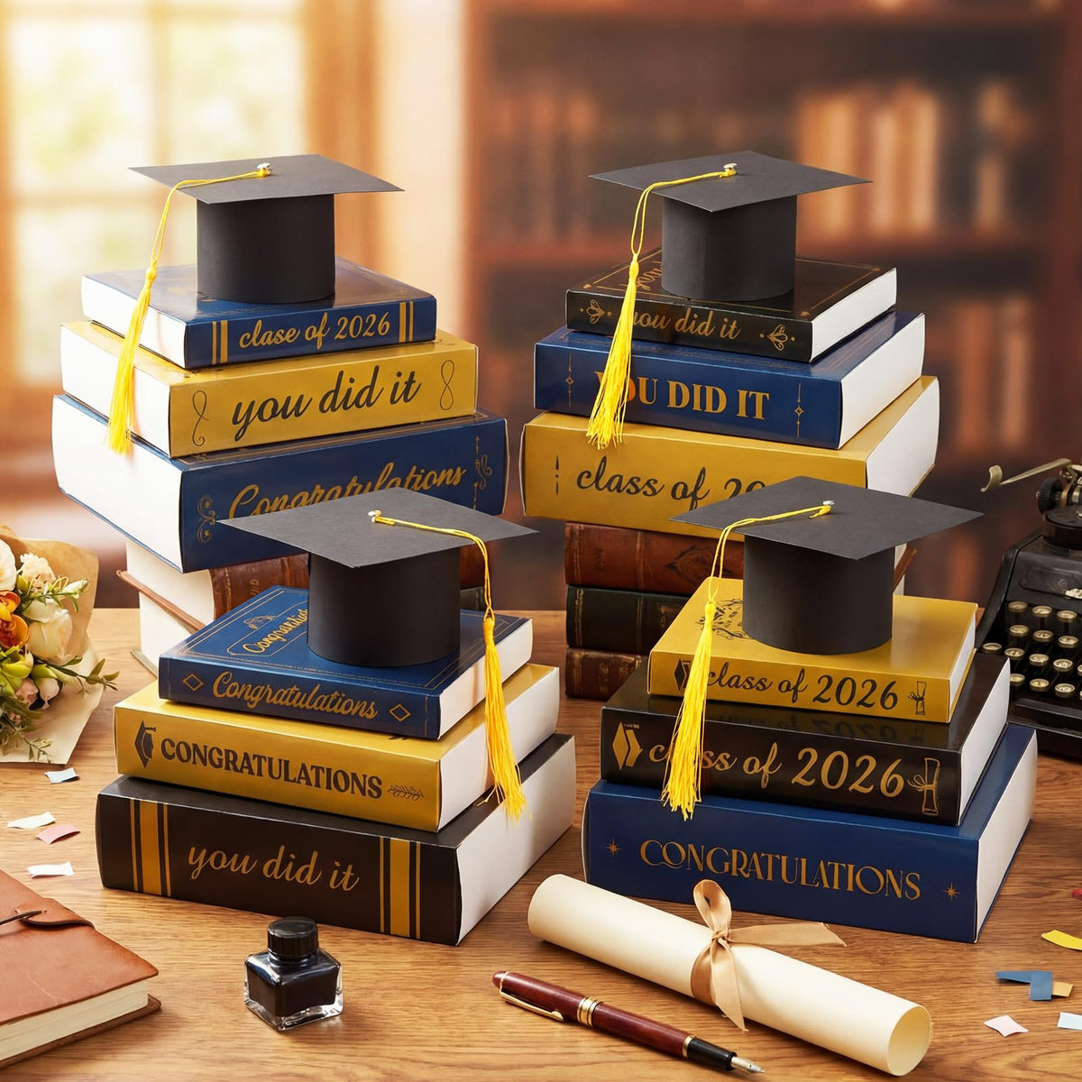 Dunzoom durable cardboard decor stays sturdy on desks during celebrations.