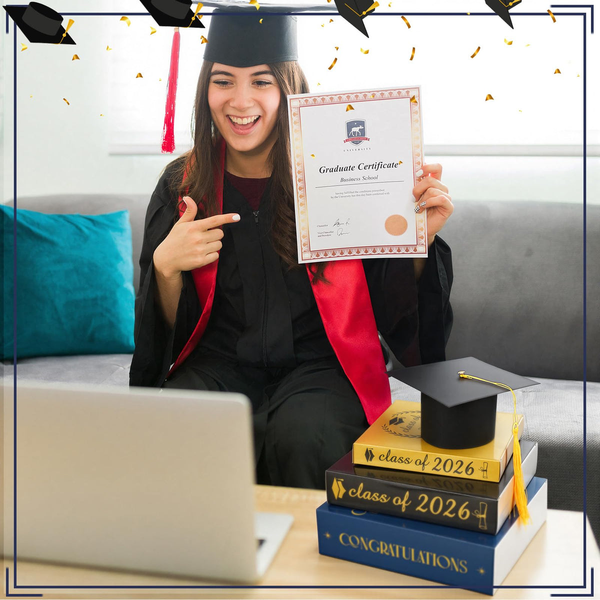 Dunzoom exclusive Class of 2026 design adds ceremonial flair to any space.