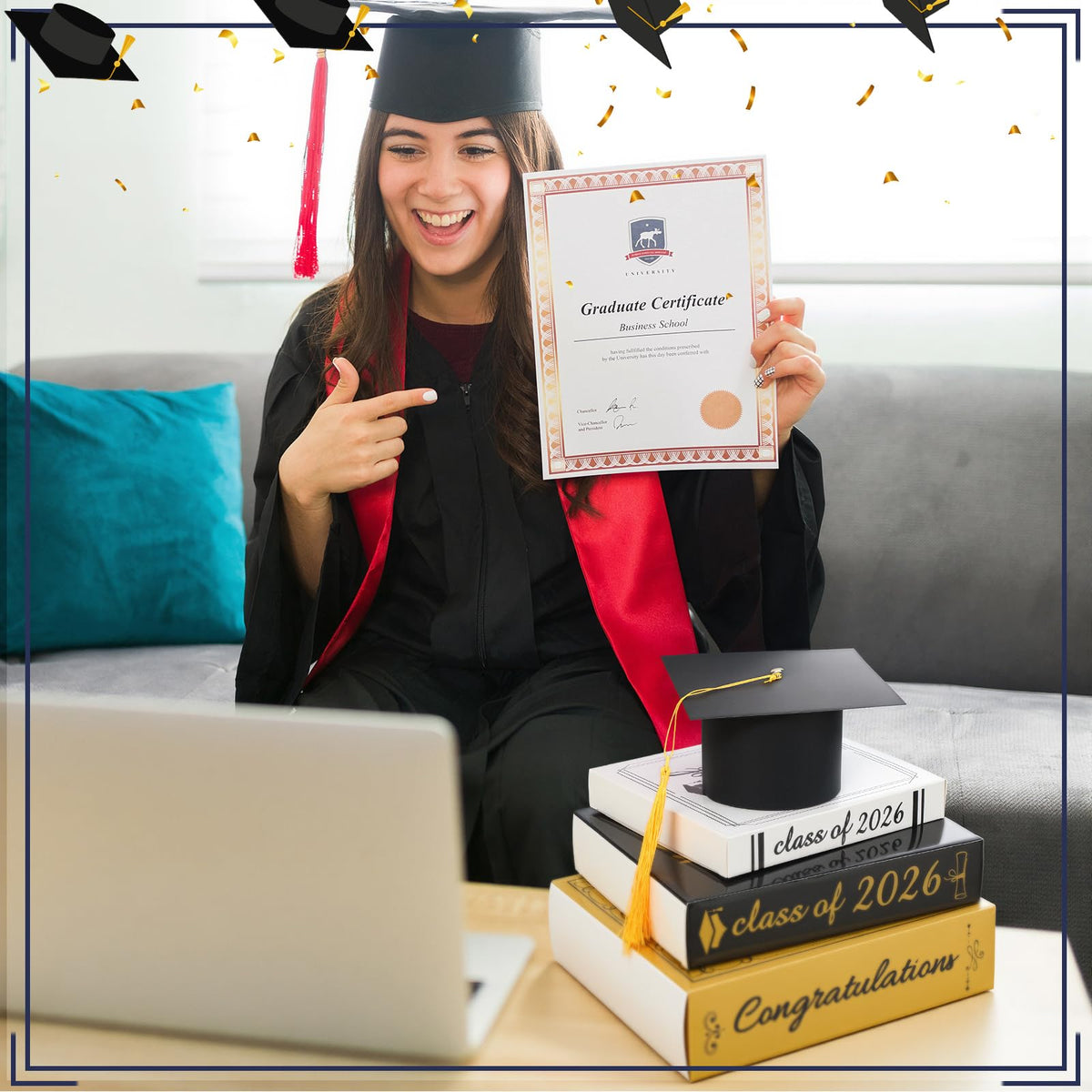 Dunzoom Desk display idea creates warm ambience for milestone celebrations.