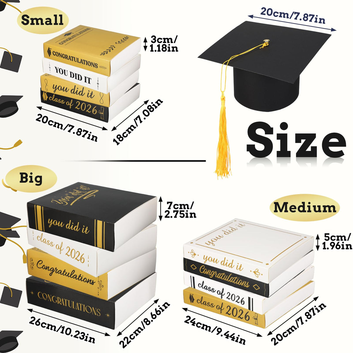 Dunzoom Graduation cap decor closeup highlights craftsmanship for elegant party styling.