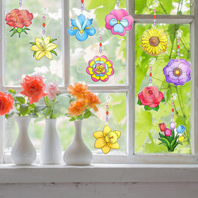 Dunzoom spring suncatchers pre-drawn design for easy painting and fun