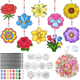 Dunzoom spring suncatchers tulip design brighten windows with sunlit color