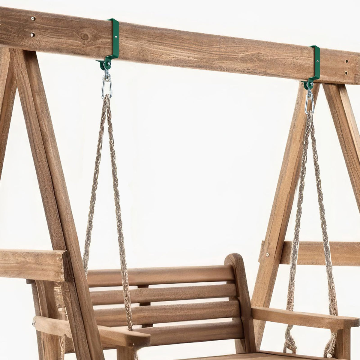 Dunzy green beam connector for wooden swing sets