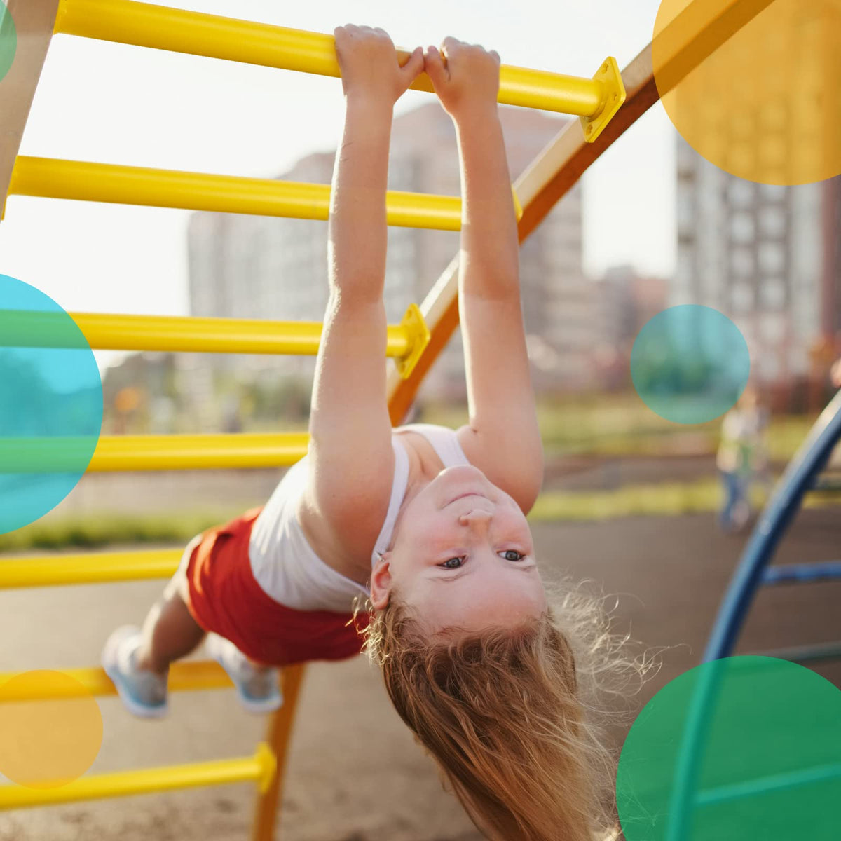 Dunzy steel mounting plates provide solid support for playsets