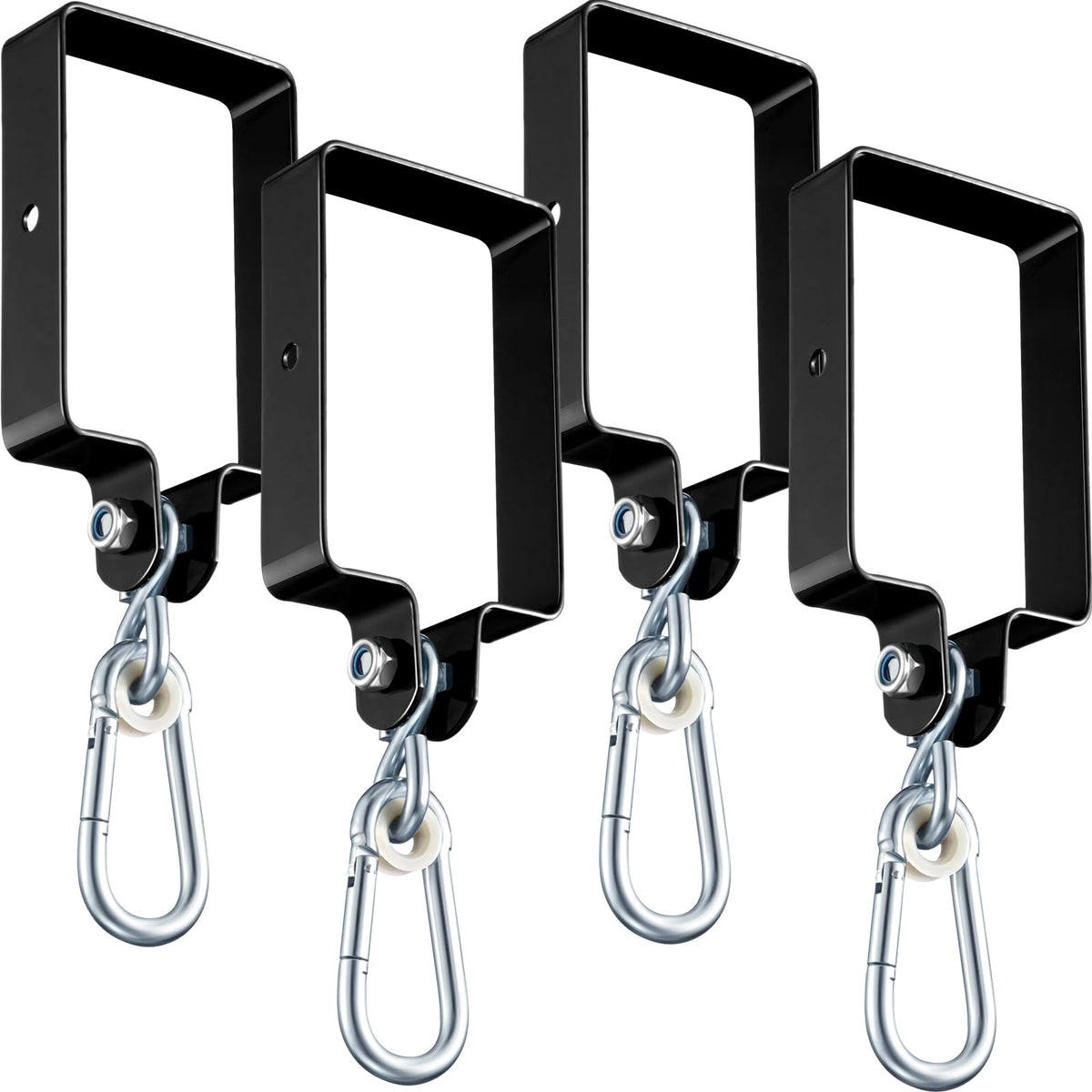 Dunzy swing brackets in use for sturdy outdoor playset connections with heavy-duty support.