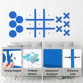 DUOLIYBC Tic Tac Toe wall-mount blue in a game room for active play