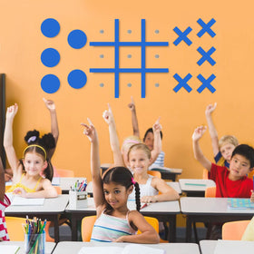 DUOLIYBC Playroom blue Tic Tac Toe wall-mount adds interactive decor