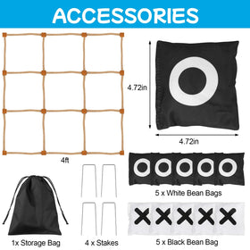 DUOLIYBC outdoor tic tac toe setup is ready for backyard use.