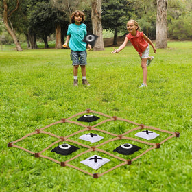 DUOLIYBC spikes secure the game on grass for stability.