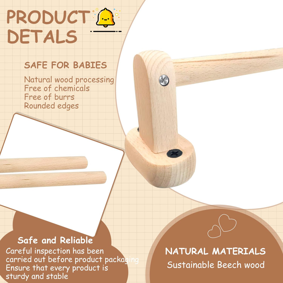 Duomilee baby pull up bar toddler using the bar to build balance in a play space