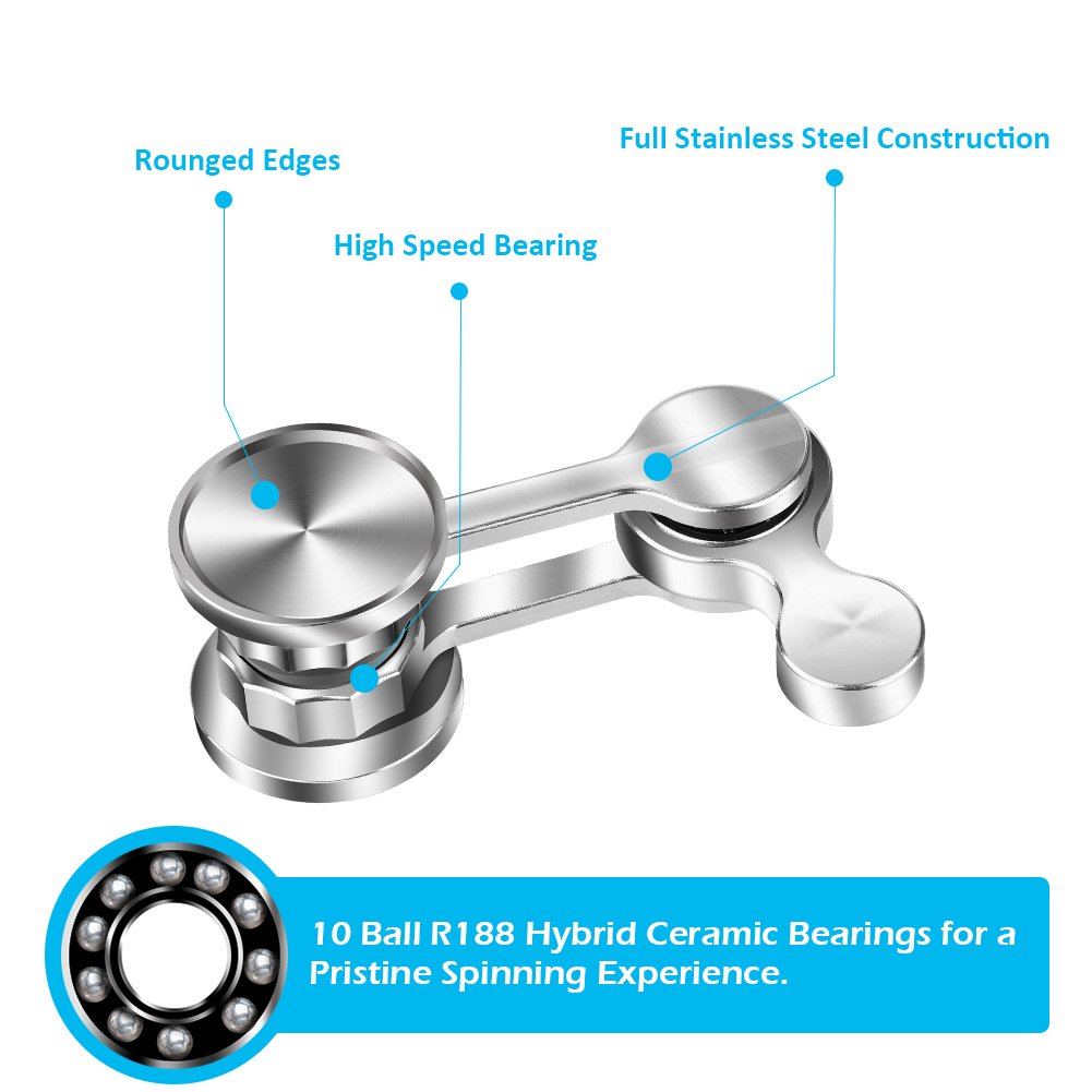Duomishu ceramic-bearing pendulum spins with ultra-smooth rotation.