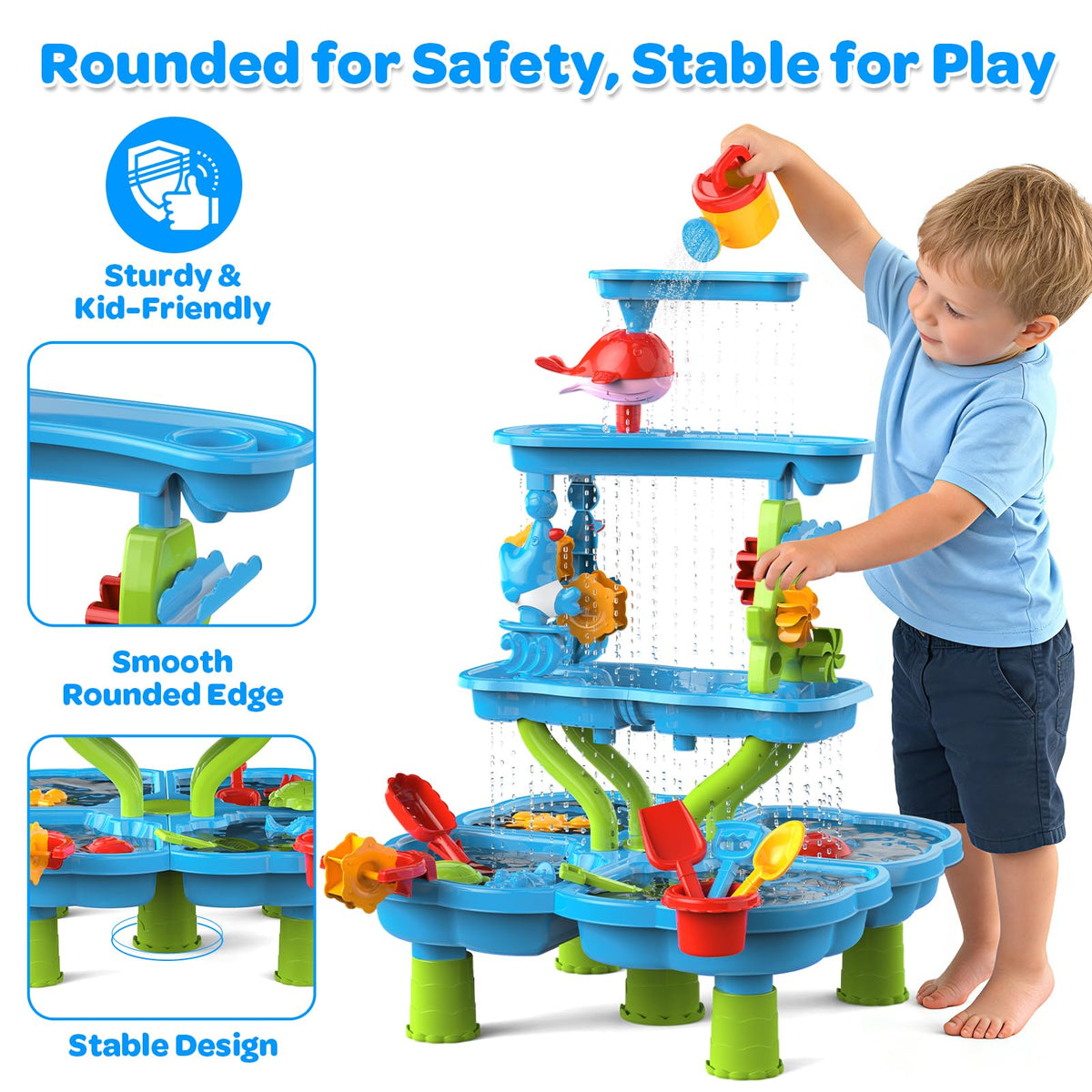 DUONIZAY Built-in ramps and funnels spark creative exploration.