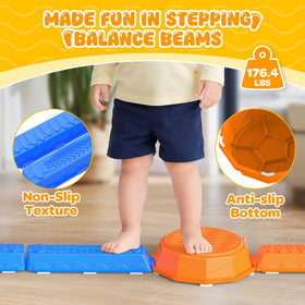 DUONIZAY Rainbow stepping stones green stone for motor skill development