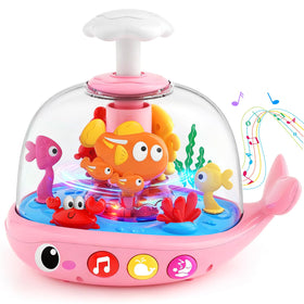 DUPHLAGT press and spin aquarium toy with lights and music for infants.