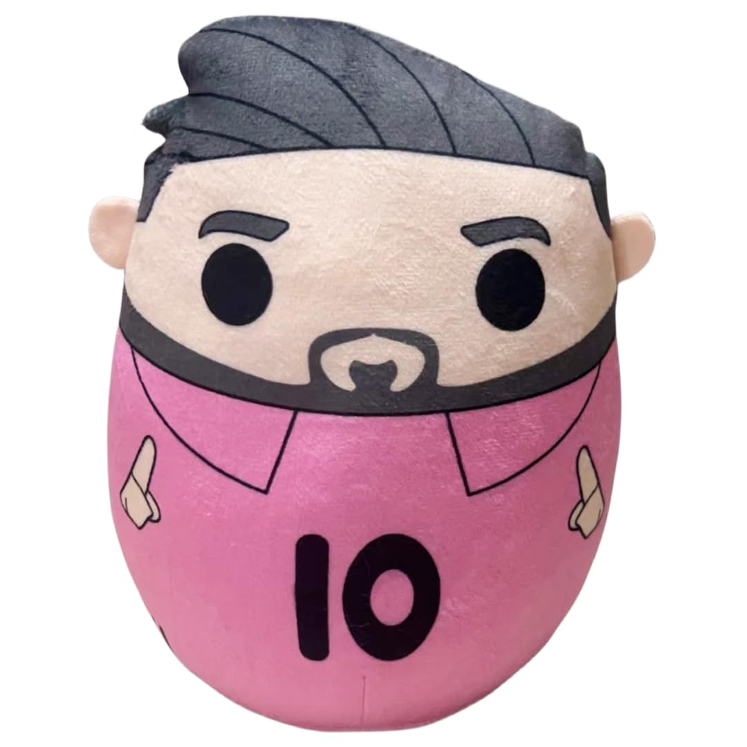 Dupuci cartoon soccer star plush with jersey 10 for cozy shelf decor and gift