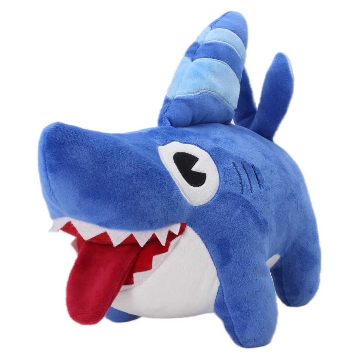 Dupuci Shark Dog Plush closeup fabric details showcase quality.