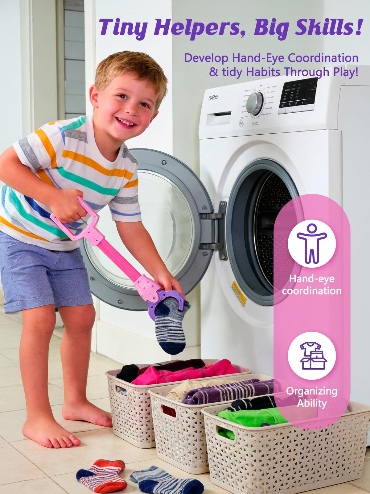 Duseu durable plastic claw grabber close-up for robust play.