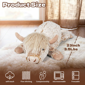 Dutioavg Highland Cow sits by the sofa for easy comfort