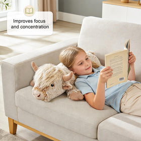 Dutioavg Highland Cow with removable heating pad for adjustable warmth