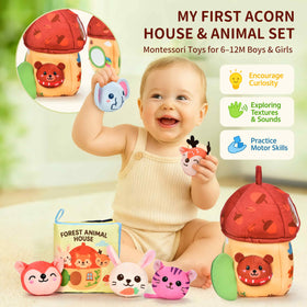 Duwagtry plush animals offer soft textures for safe baby grip and play.