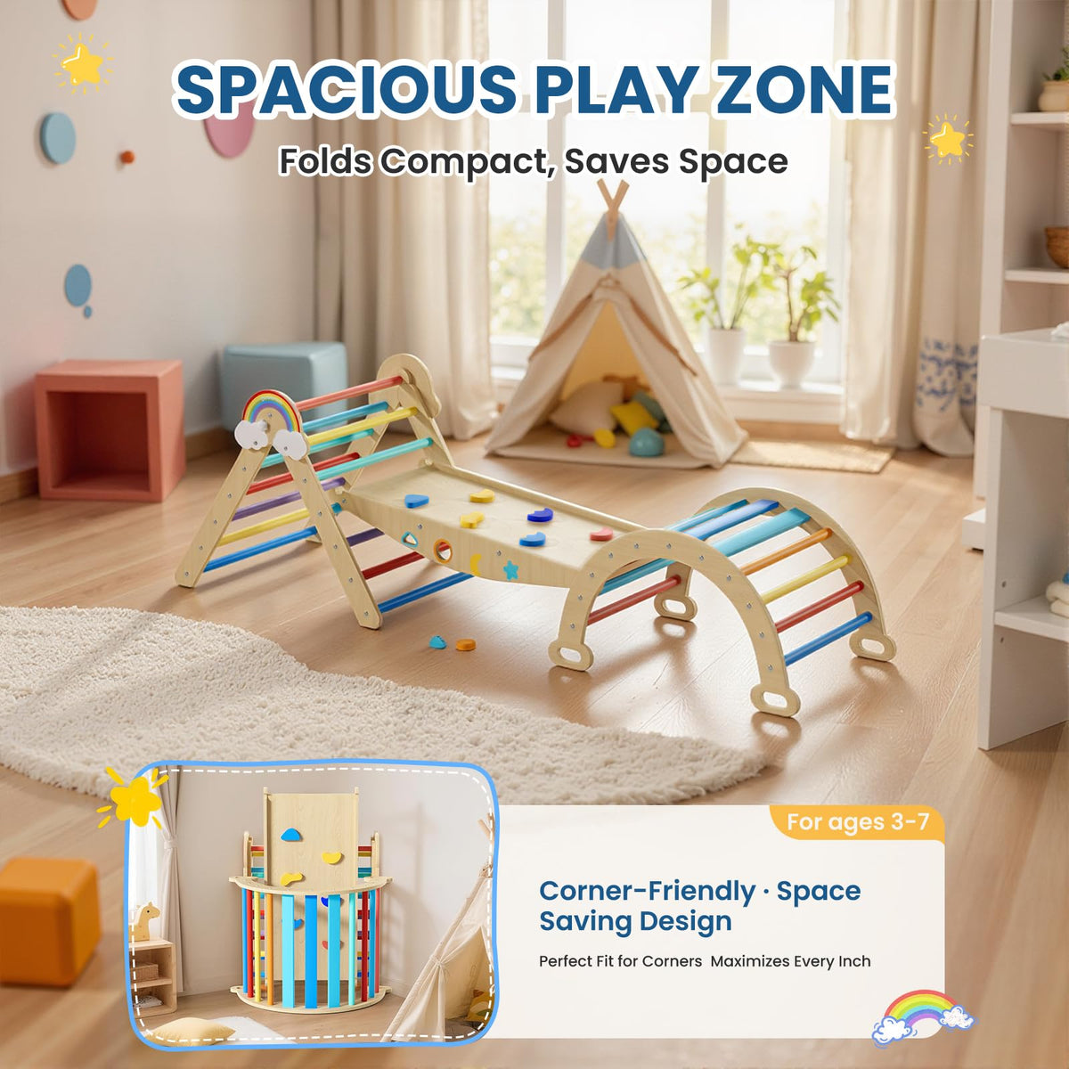 Duwenem arch attachment demonstrates versatile rocker configuration for solo play.