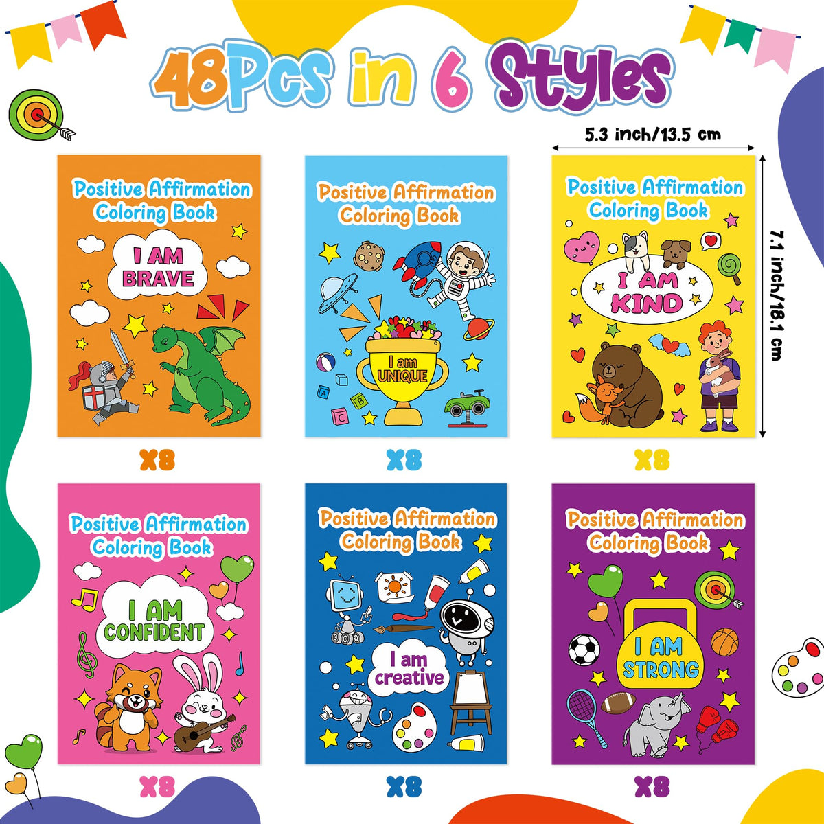 Dvbonike affirmation coloring book cover design 2 inspires self-belief and imaginative play.