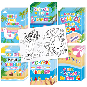 Dvbonike summer beach coloring pages: engaging post-class activity for kids.